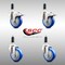Service Caster 4 Inch 316SS Blue Poly Swivel 1-1/8 Inch Expanding Stem Caster Lock Brake, 2PK SS316TTLEX20S414-PPUB-BLUE-2-S-2-118 - alternate 4